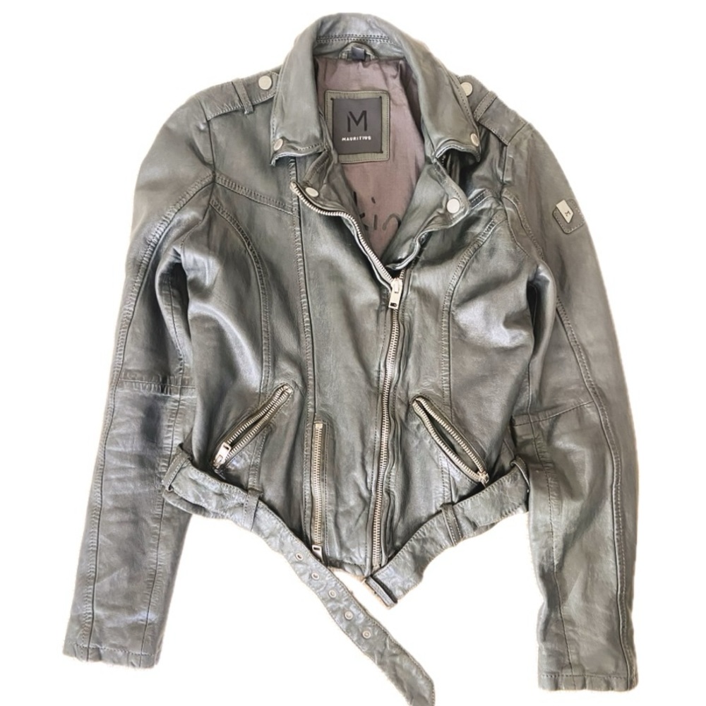 Ultra Soft Black Lamb Leather Motorcycle Jacket Mauritius